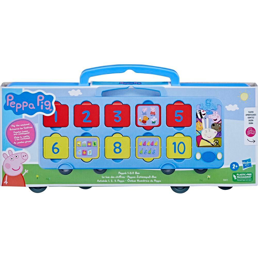 Hasbro  Peppa Pig , Il Bus dei Numeri di , giocattoli per contare da 1 a 10, giocattoli interattivi per età prescolare 