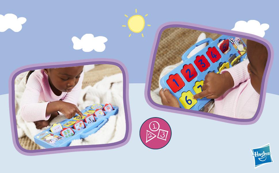 Hasbro  Peppa Pig , Il Bus dei Numeri di , giocattoli per contare da 1 a 10, giocattoli interattivi per età prescolare 