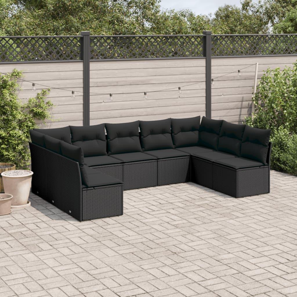 VidaXL set divano da giardino Polirattan  