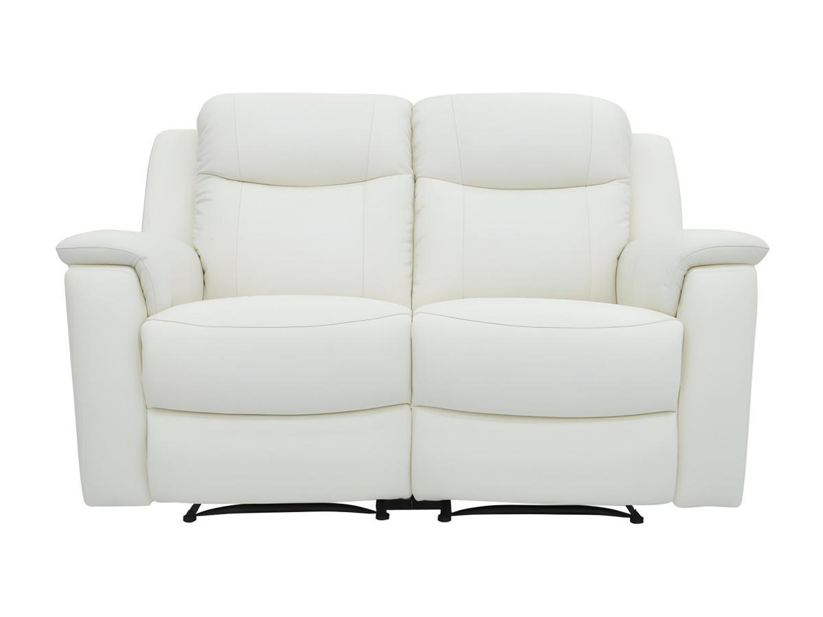 Vente-unique Relaxsofa Leder 2Sitzer ElfenbeinEVASION  