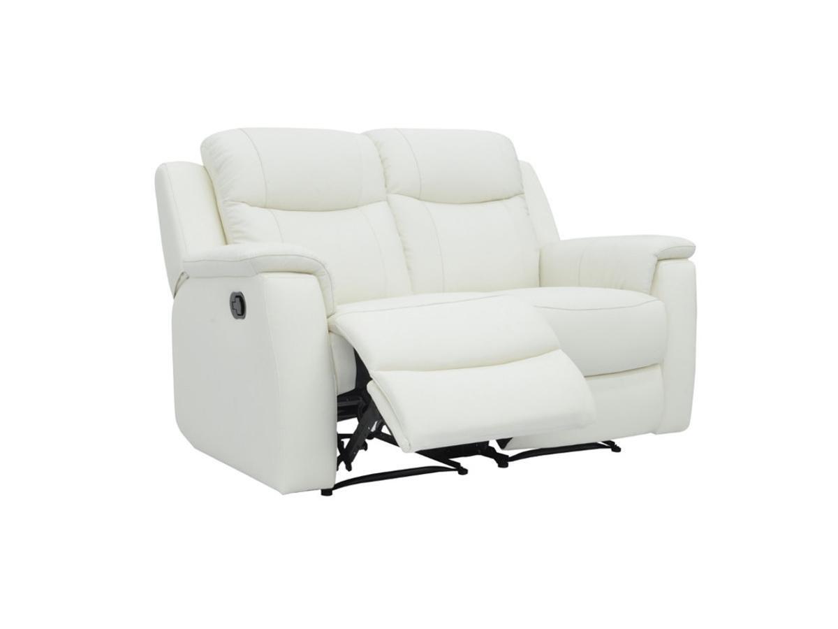 Vente-unique Relaxsofa Leder 2Sitzer ElfenbeinEVASION  