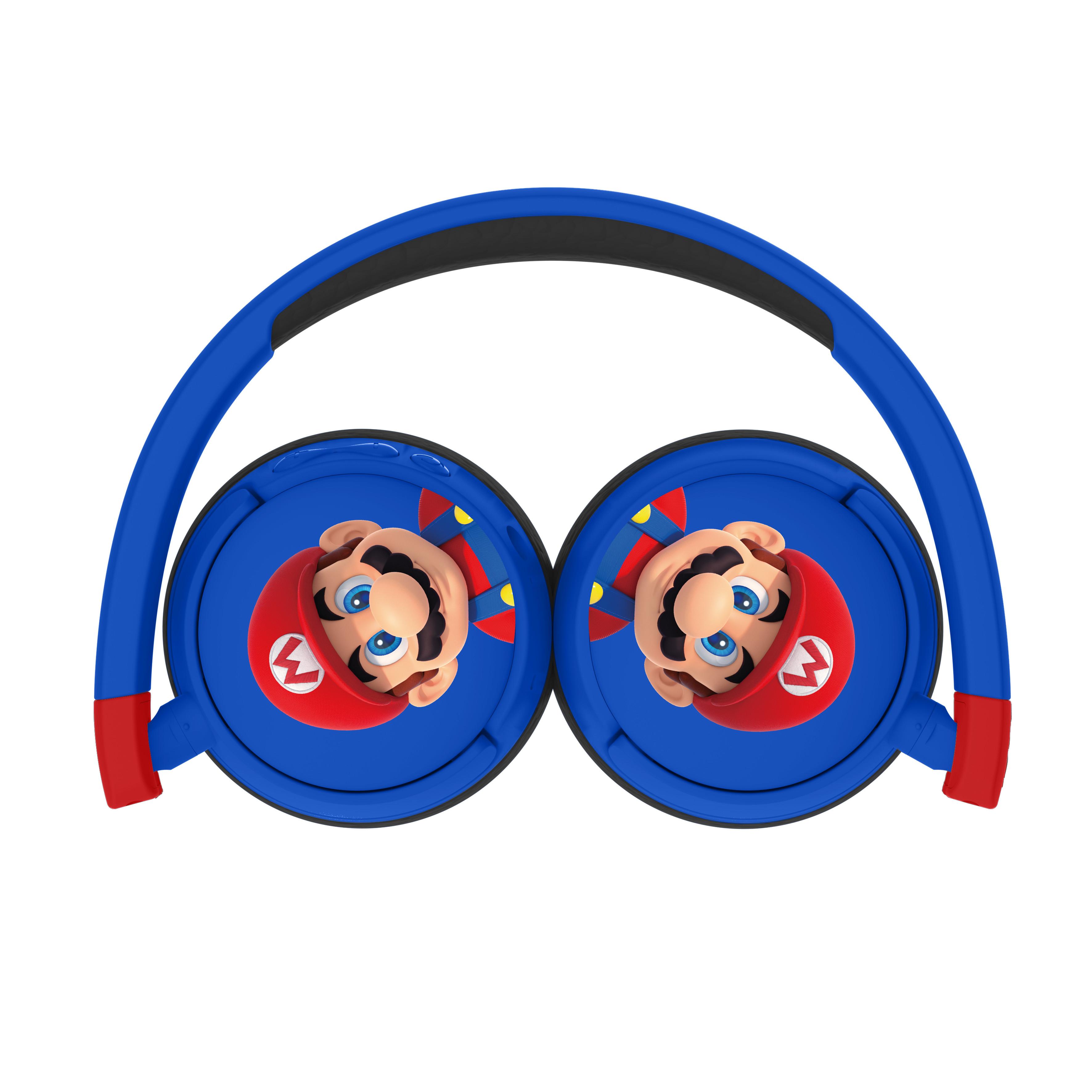 OTL  Super Mario SM1001 Kopfhörer & Headset Verkabelt & Kabellos Kopfband Gaming USB Typ-C Bluetooth Blau, Rot 