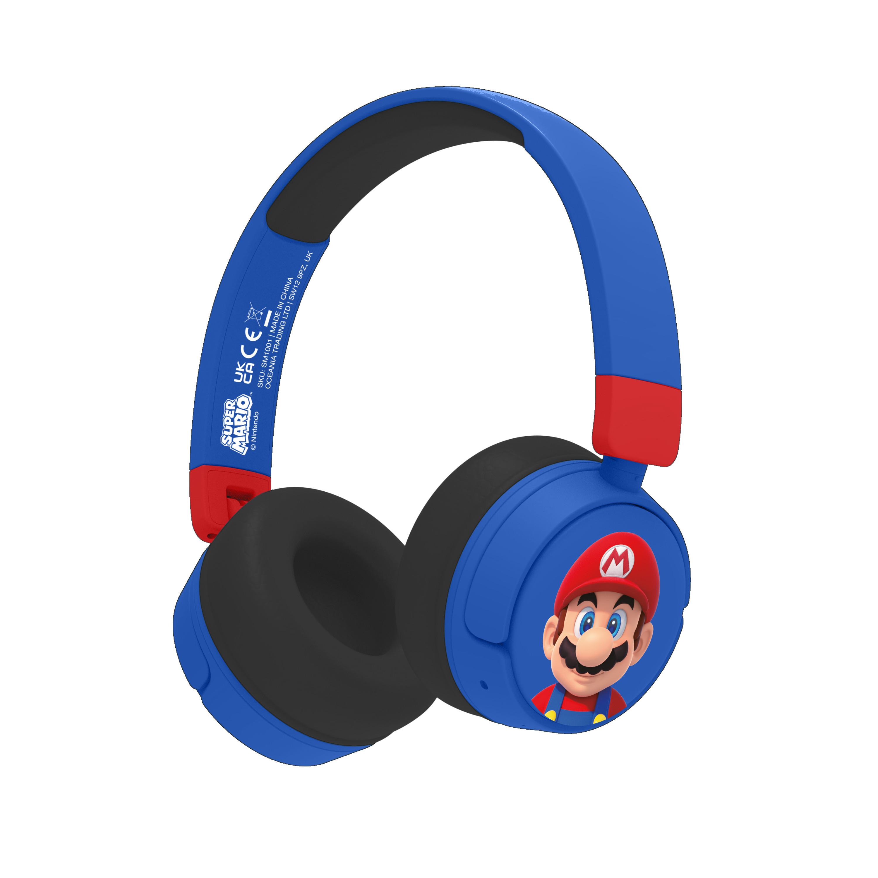 OTL  Super Mario SM1001 Kopfhörer & Headset Verkabelt & Kabellos Kopfband Gaming USB Typ-C Bluetooth Blau, Rot 