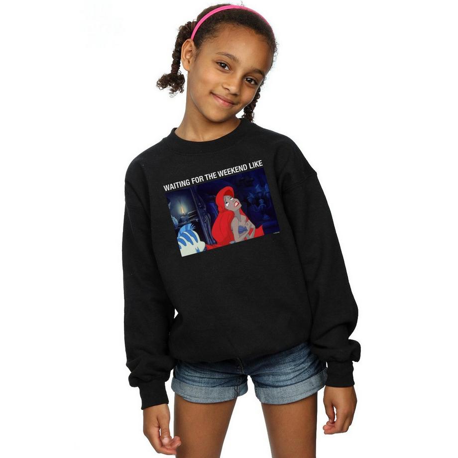 Disney  The Little Mermaid Waiting For The Weekend Sweatshirt 
