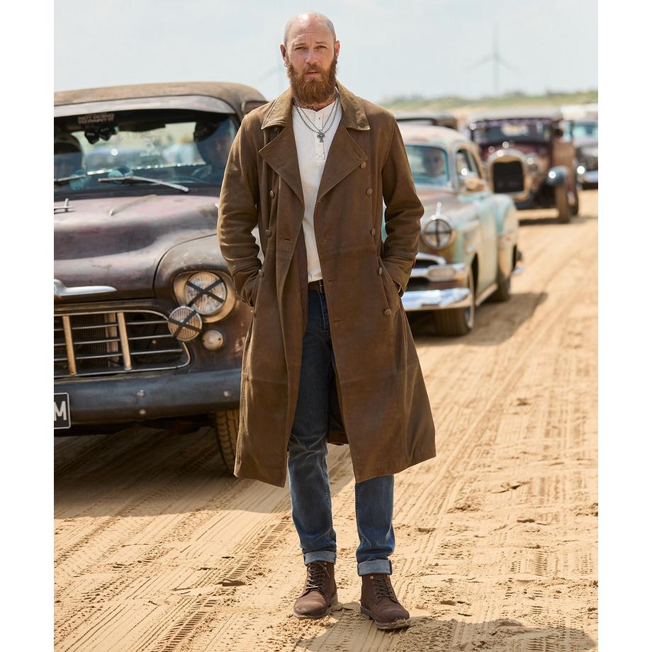 Joe Browns Zweireihiger langer Militärmantel  