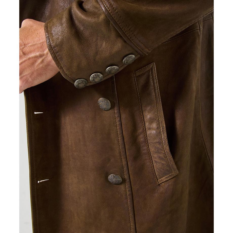 Joe Browns Zweireihiger langer Militärmantel  