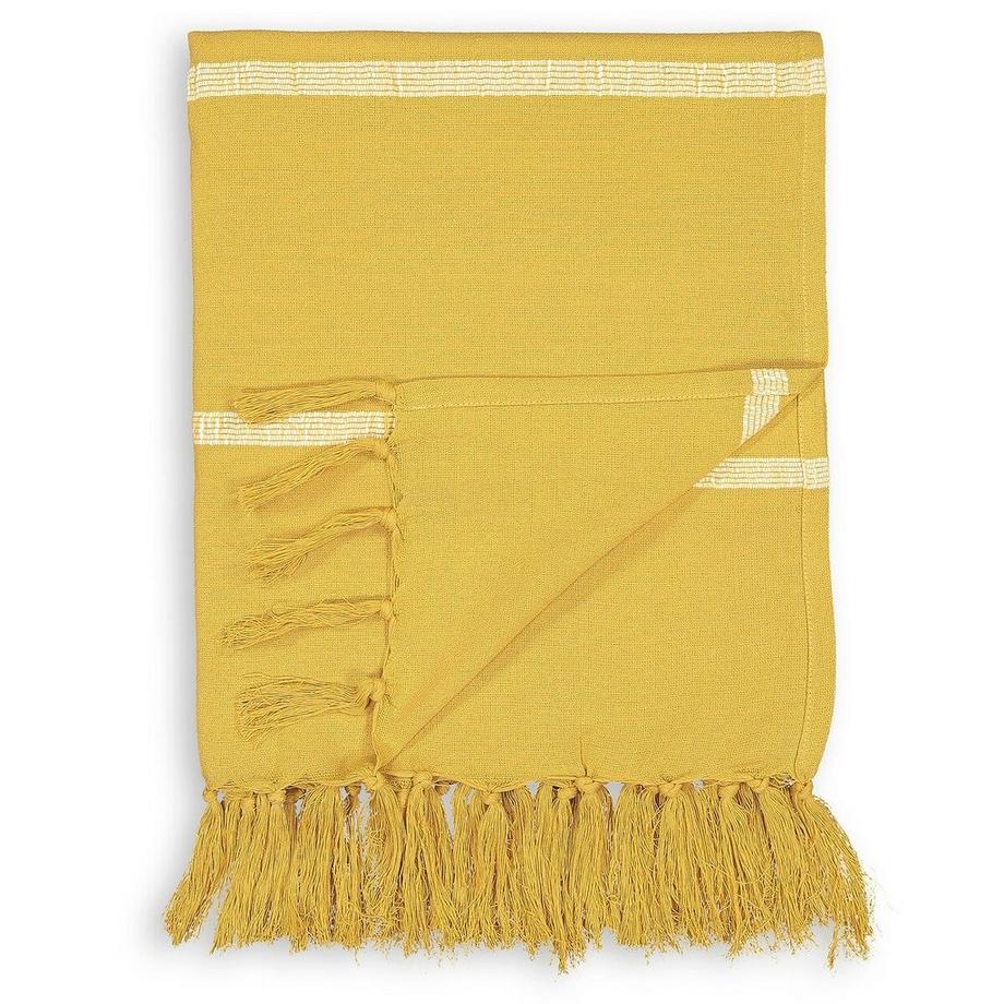 La Redoute Intérieurs Nedo Plaid a Righe con Frange  