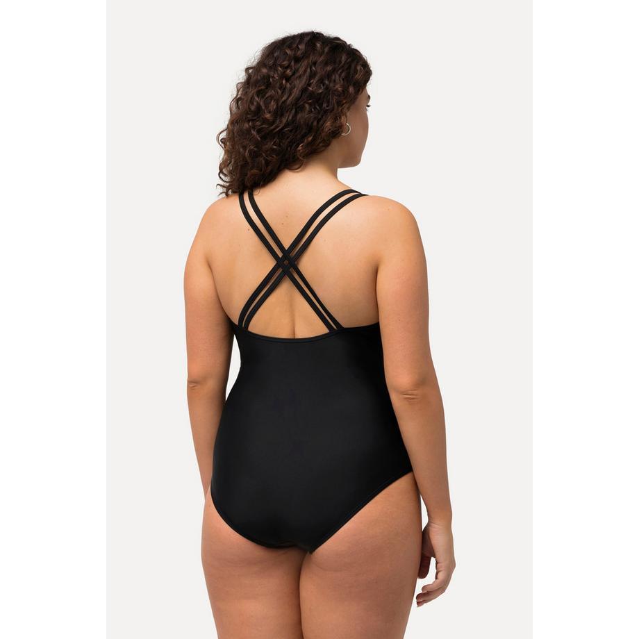 Ulla Popken Maillot de bain scintillant bonnets souples armatures bretelles réglables  