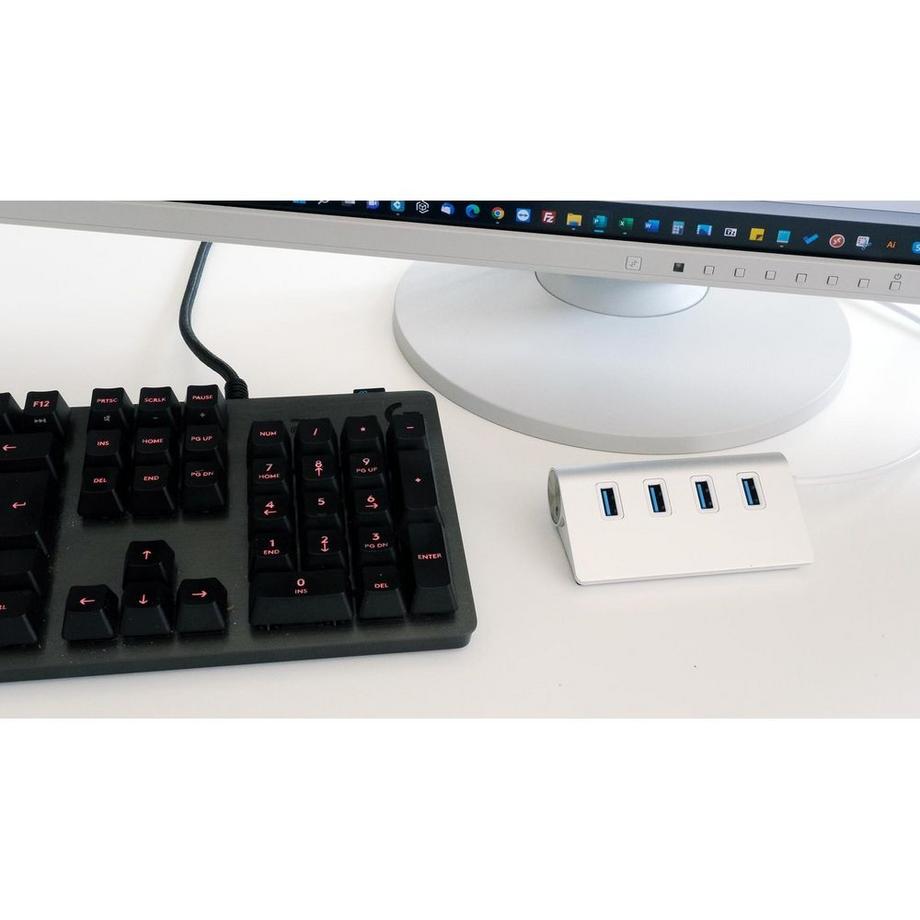 EXSYS  EX-1134-2 hub di interfaccia USB 3.2 Gen 1 (3.1 Gen 1) Type-A 5000 Mbit/s Argento 