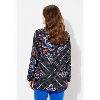 Ulla Popken Camicia Maniche Lunghe Mix Fantasie Collo Camicia  