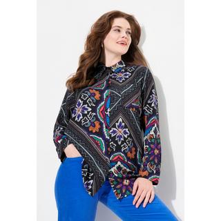 Ulla Popken Camicia Maniche Lunghe Mix Fantasie Collo Camicia  