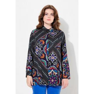 Ulla Popken Camicia Maniche Lunghe Mix Fantasie Collo Camicia  