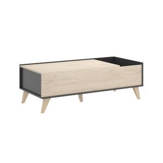 Vente-unique Set Tavolino + Mobile TV + Credenza Antracite e Rovere Soggiorno scandinavo KOLYMA  