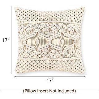 Alopini Set di 2 Fodere per Cuscini Decorativi Macramè Boho  