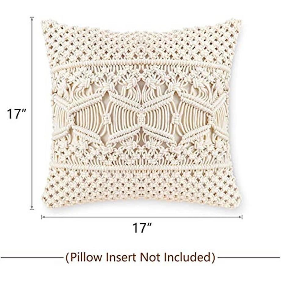 Alopini 2er Set Makramee Dekorative Kissenbezüge Boho  