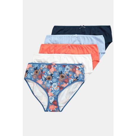 Ulla Popken Culottes midi lot de 5 imprimé fleurs uni  