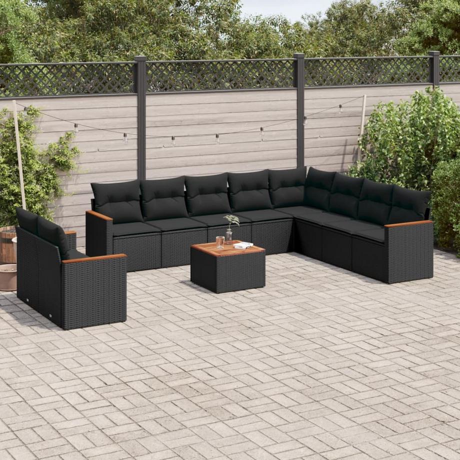 VidaXL Ensemble de canapés de jardin rotin synthétique  