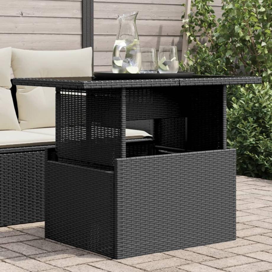 VidaXL Table de jardin rotin synthétique  