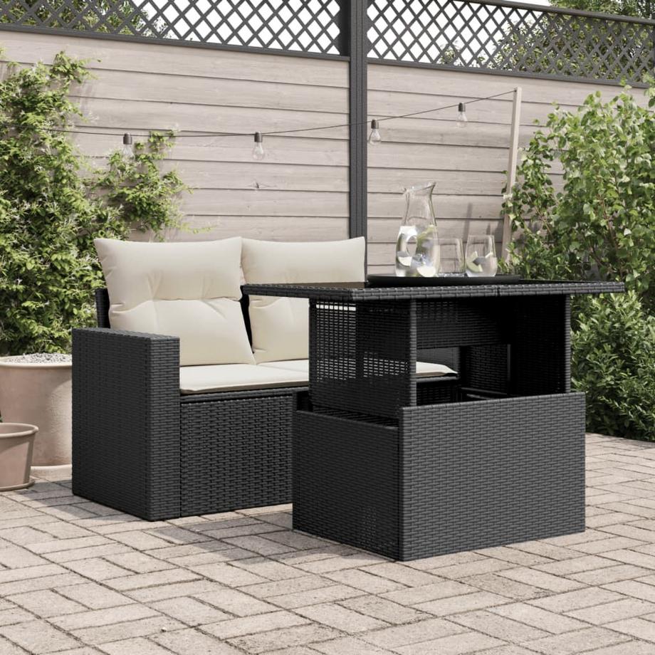VidaXL Table de jardin rotin synthétique  