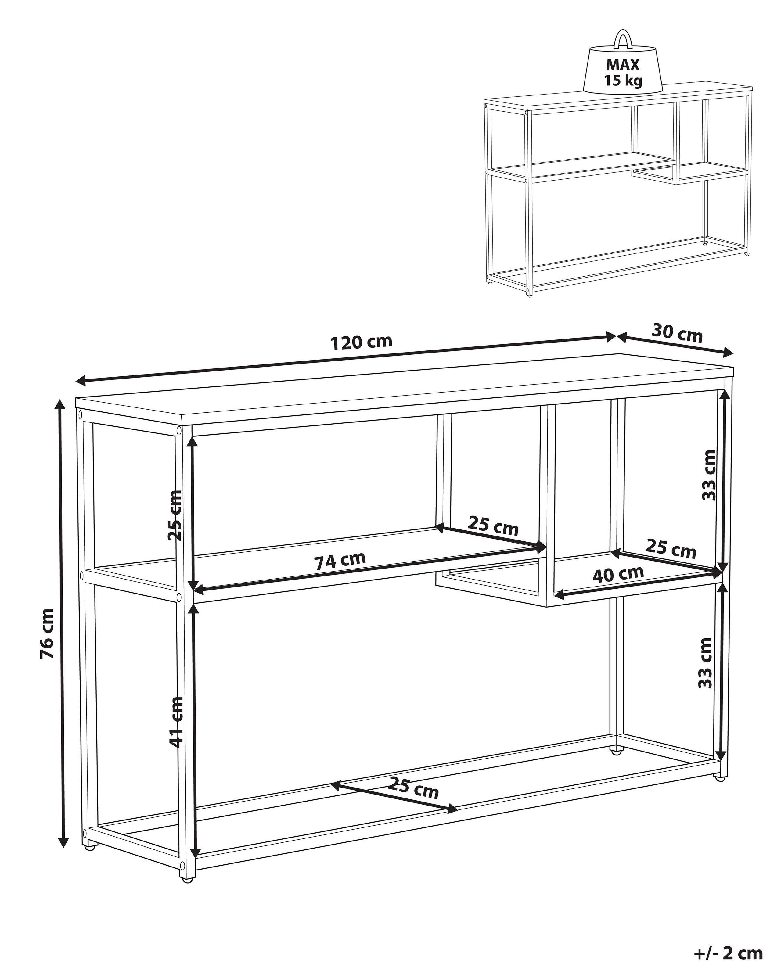 Beliani Console en MDF Moderne BELMONT  