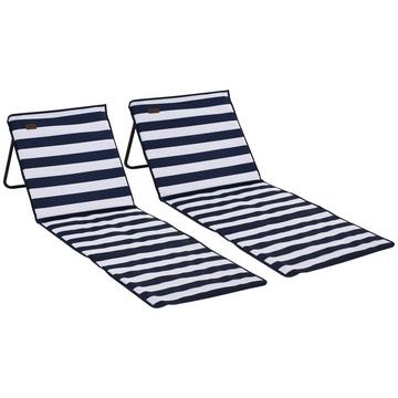 Chaise longue de plage pliable