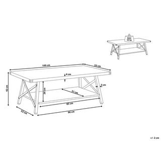 Beliani Table basse en MDF Industriel CARLIN  