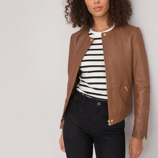 La Redoute Collections  Lederjacke ohne Kragen 