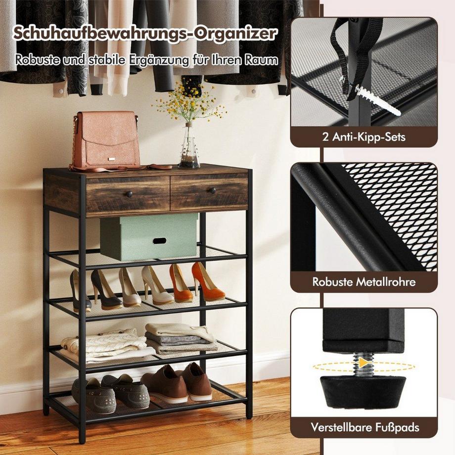 Northix Schuhregal & Wandgarderobe Set  