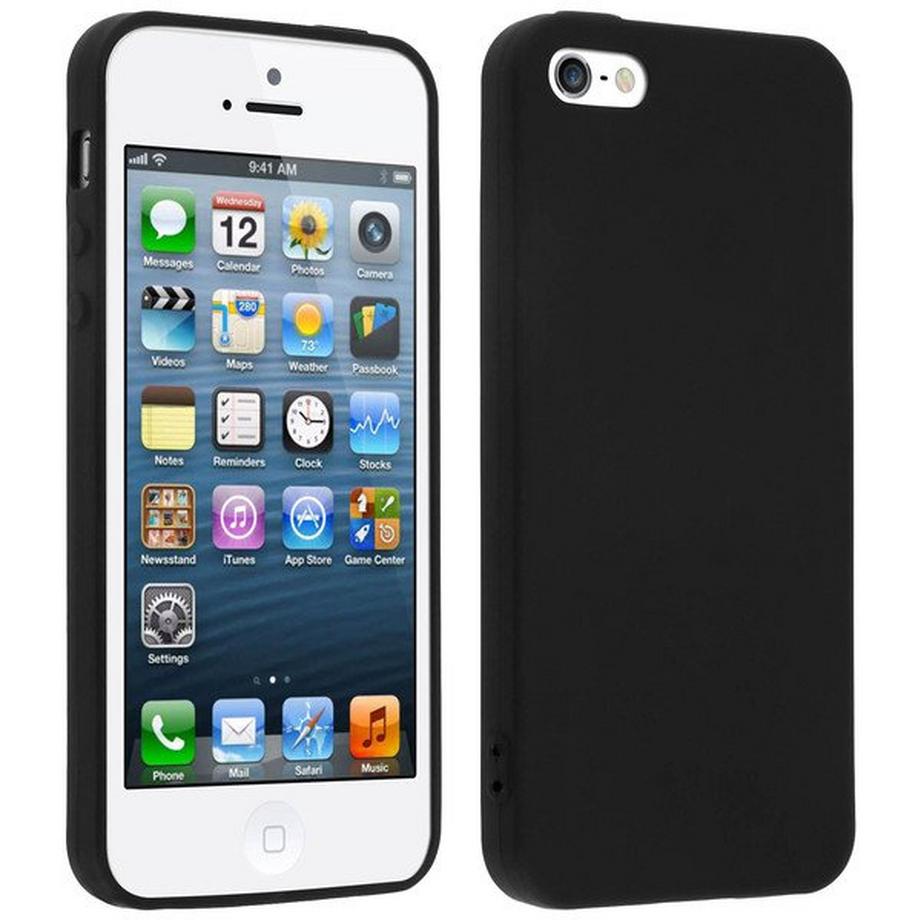 Avizar  Coque souple mate noir iPhone 5/5S/SE 