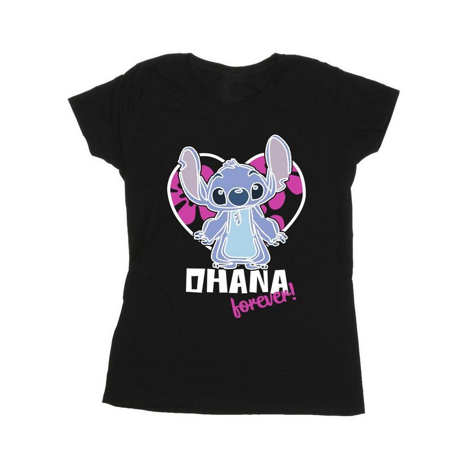 Disney Ohana Forever T-Shirt Imprimé  