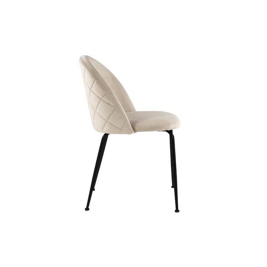 Vente-unique Lot de 6 chaises MELBOURNE Velours métal mat  