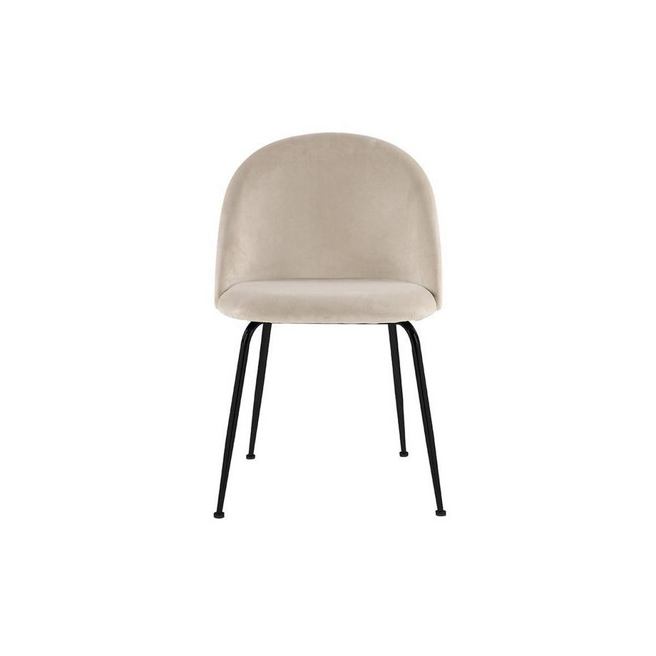 Vente-unique Lot de 6 chaises MELBOURNE Velours métal mat  