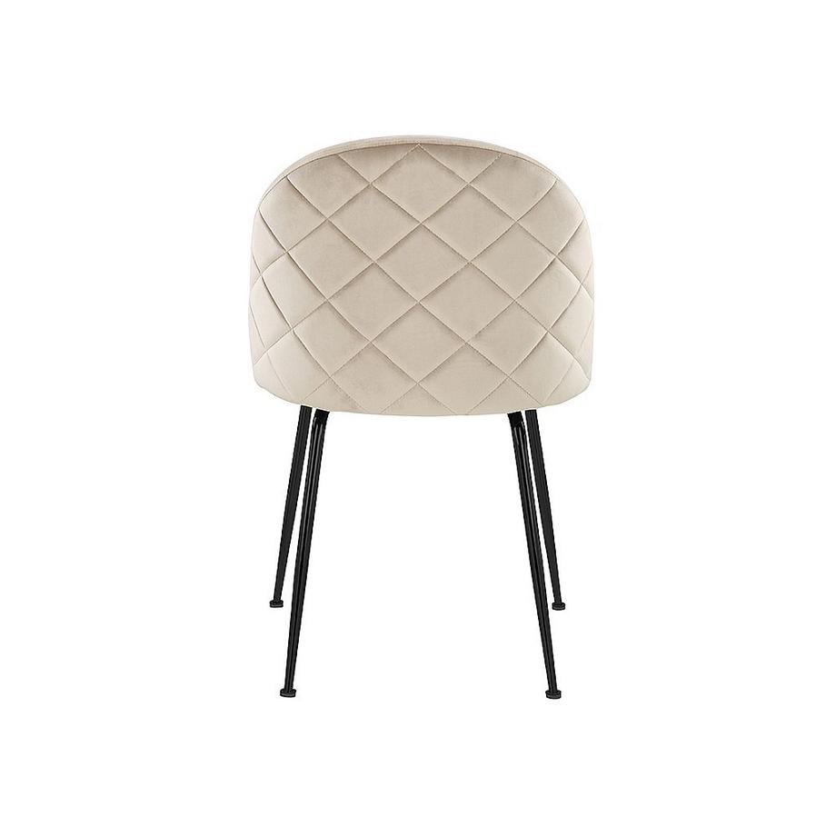 Vente-unique Lot de 6 chaises MELBOURNE Velours métal mat  