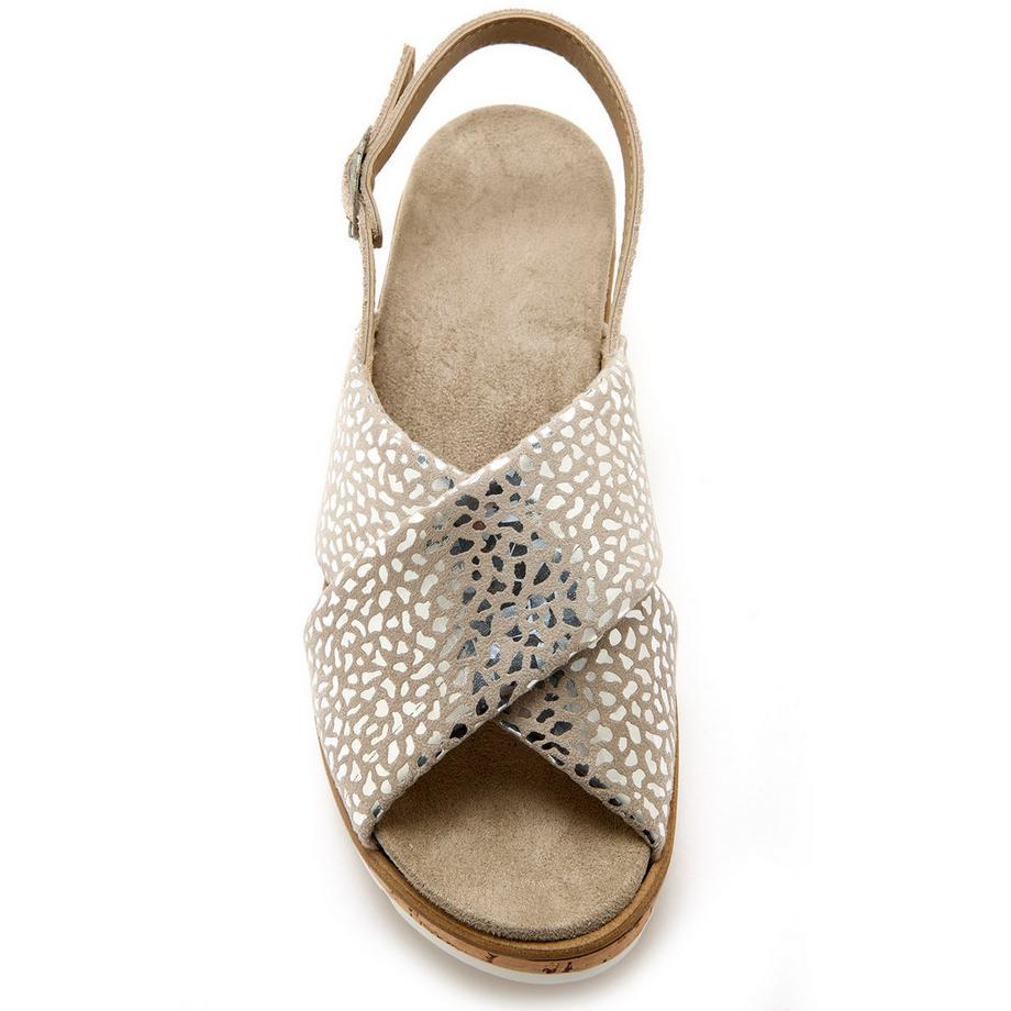 Pédiconfort Sandali con zeppa in pelle  