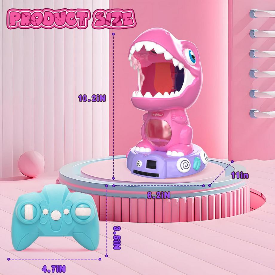 Activity-board  Ferngesteuertes Dinosaurier-Schießspielzeug für Jungen und Mädchen, elektronisches bewegliches Schießspiel mit Nebel, automatischer Wertung, Licht und Ton, für Kinder 