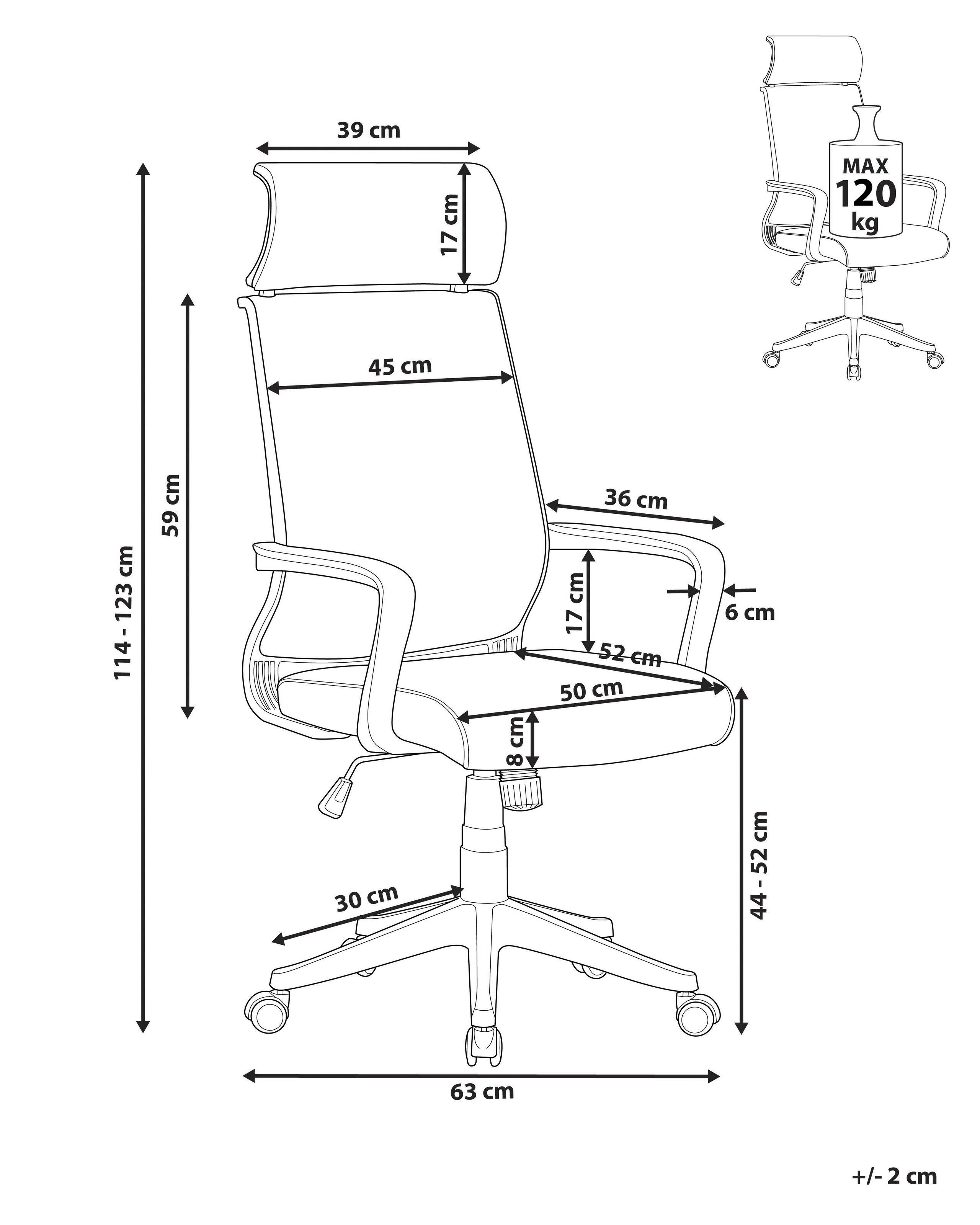 Beliani Bürostuhl aus Polyester Modern LEADER  