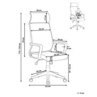 Beliani Bürostuhl aus Polyester Modern LEADER  