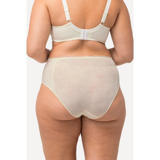 Ulla Popken  Culotte midi, jersey bord-côte, empiècement en dentelle 