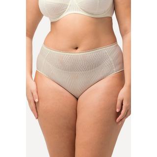 Ulla Popken  Culotte midi, jersey bord-côte, empiècement en dentelle 