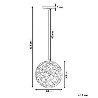 Beliani Lampadario en Metallo Industriale LEMME  