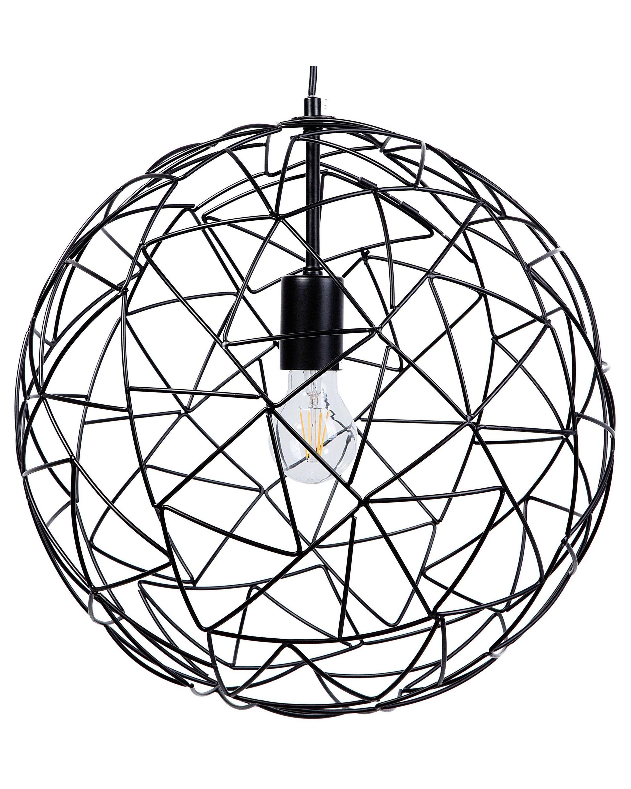 Beliani Lampe suspension en Métal Industriel LEMME  