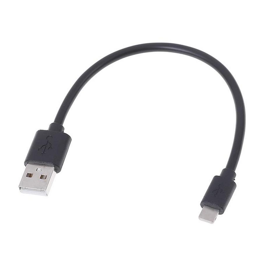 Câble USB avec Lightning 2,4A, pour iPhone et iPad, 25 cm - Noir