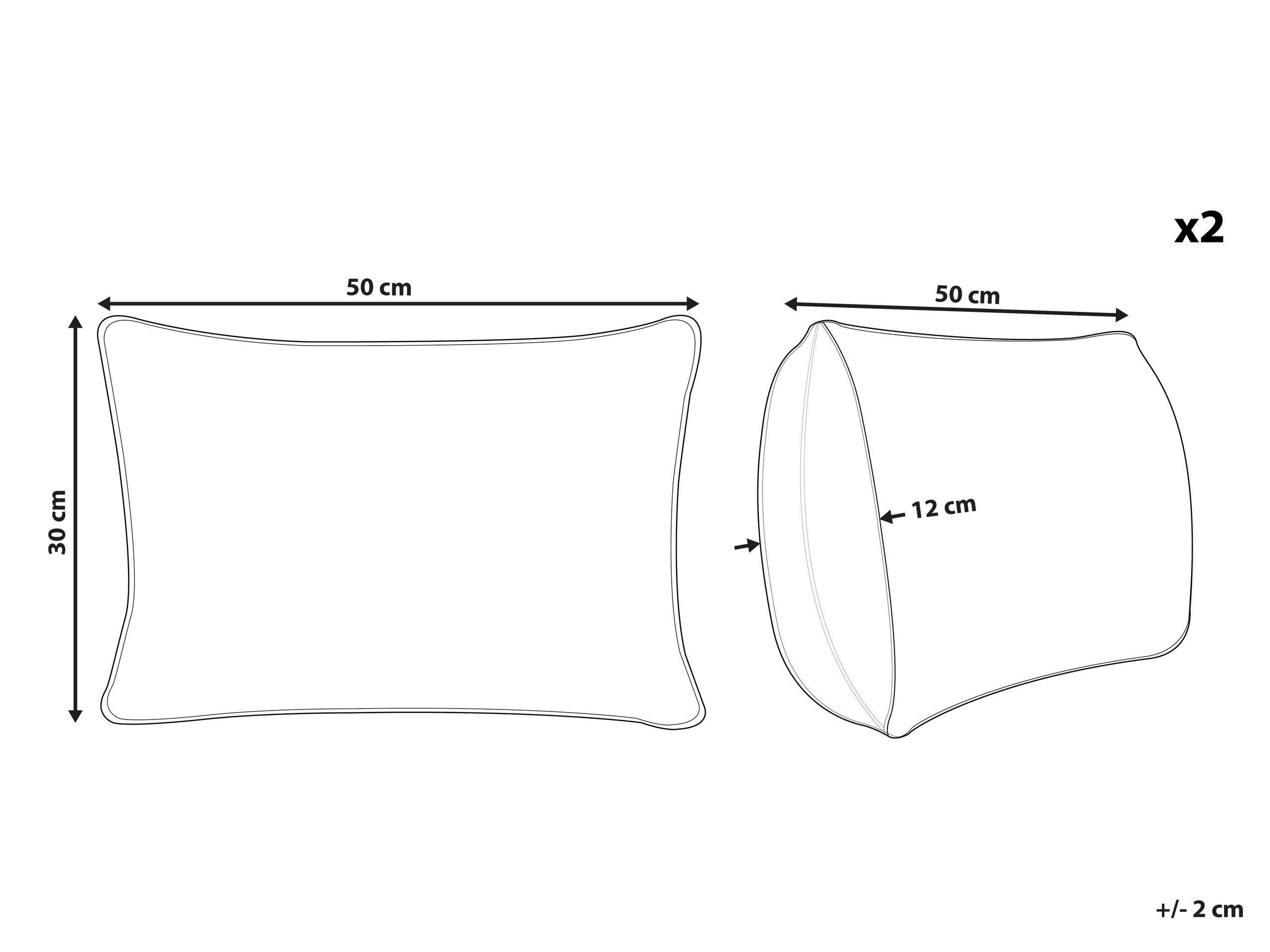 Beliani Dekokissen 2er Set aus Baumwolle Modern CLUSIA  