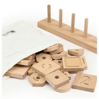 Montessori  Sensorische Geo-String-Formen - Sensory Geo String Shapes Bim-ba.shop� Natural 