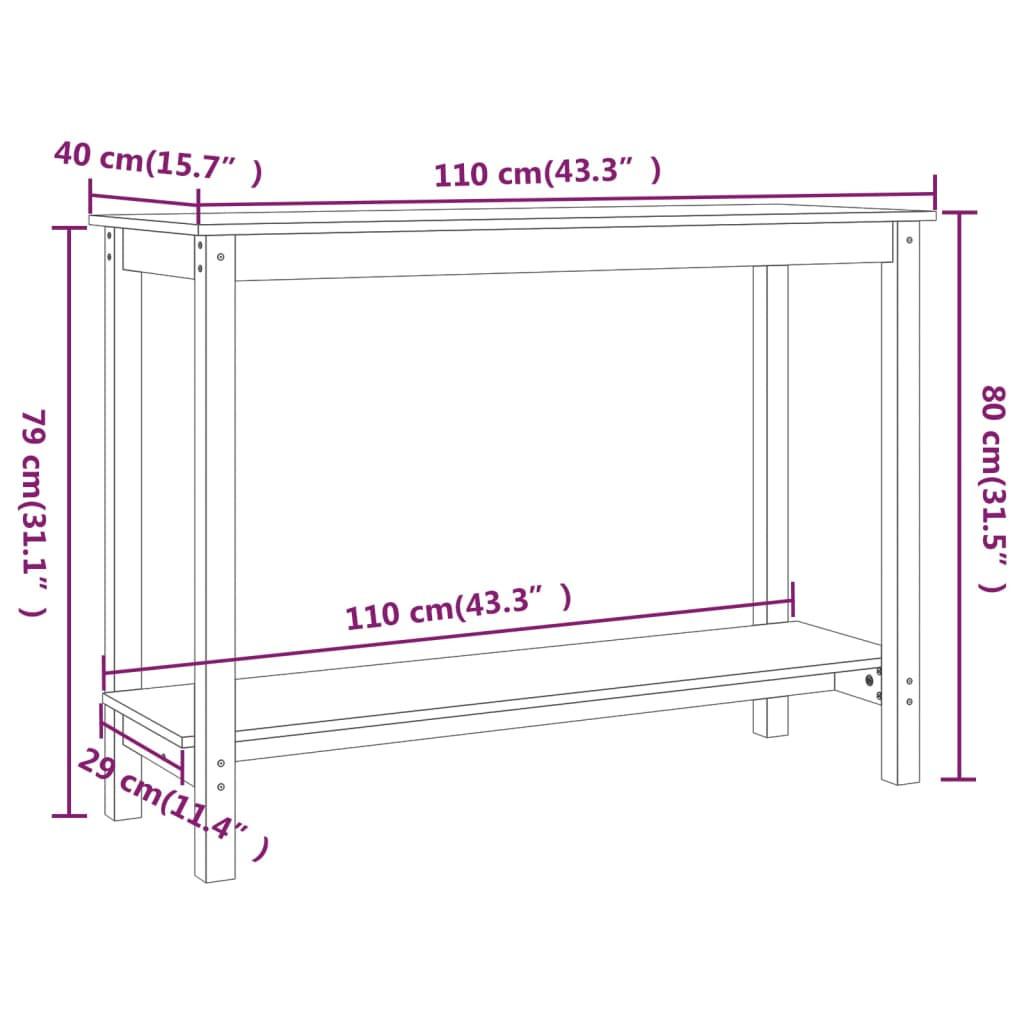 VidaXL Table console bois de pin  