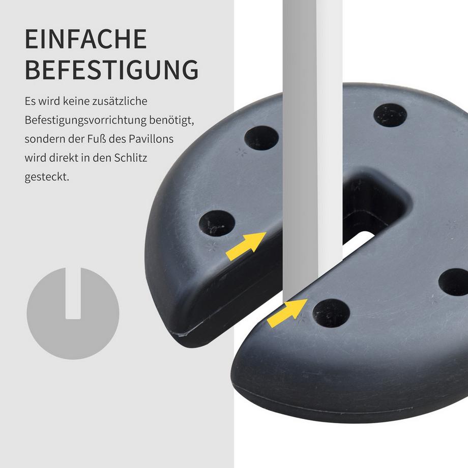 Northio  Pavillon Gewichte 4Er Set Zeltgewichte Für Standfuß, 2,2 Kg, Sicherer Halt Für Partyzelte & Pavillons 