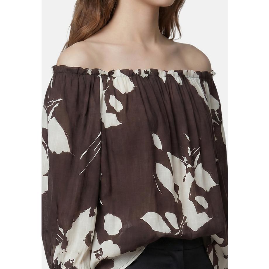 Roberta Rossi Blusa smanicata con stampa floreale  