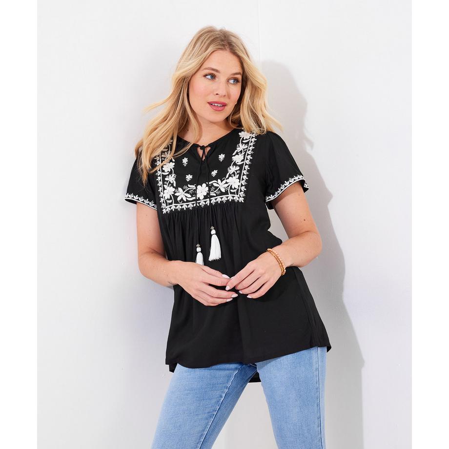 Joe Browns Top Brodé Manches Courtes  