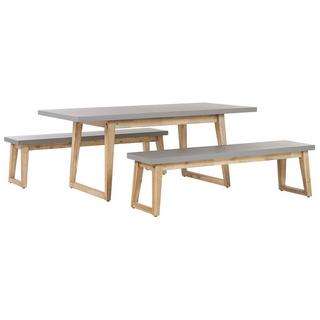 Beliani Set da pranzo per 6 persone en Cemento fibrorinforzato Industriale ORIA  