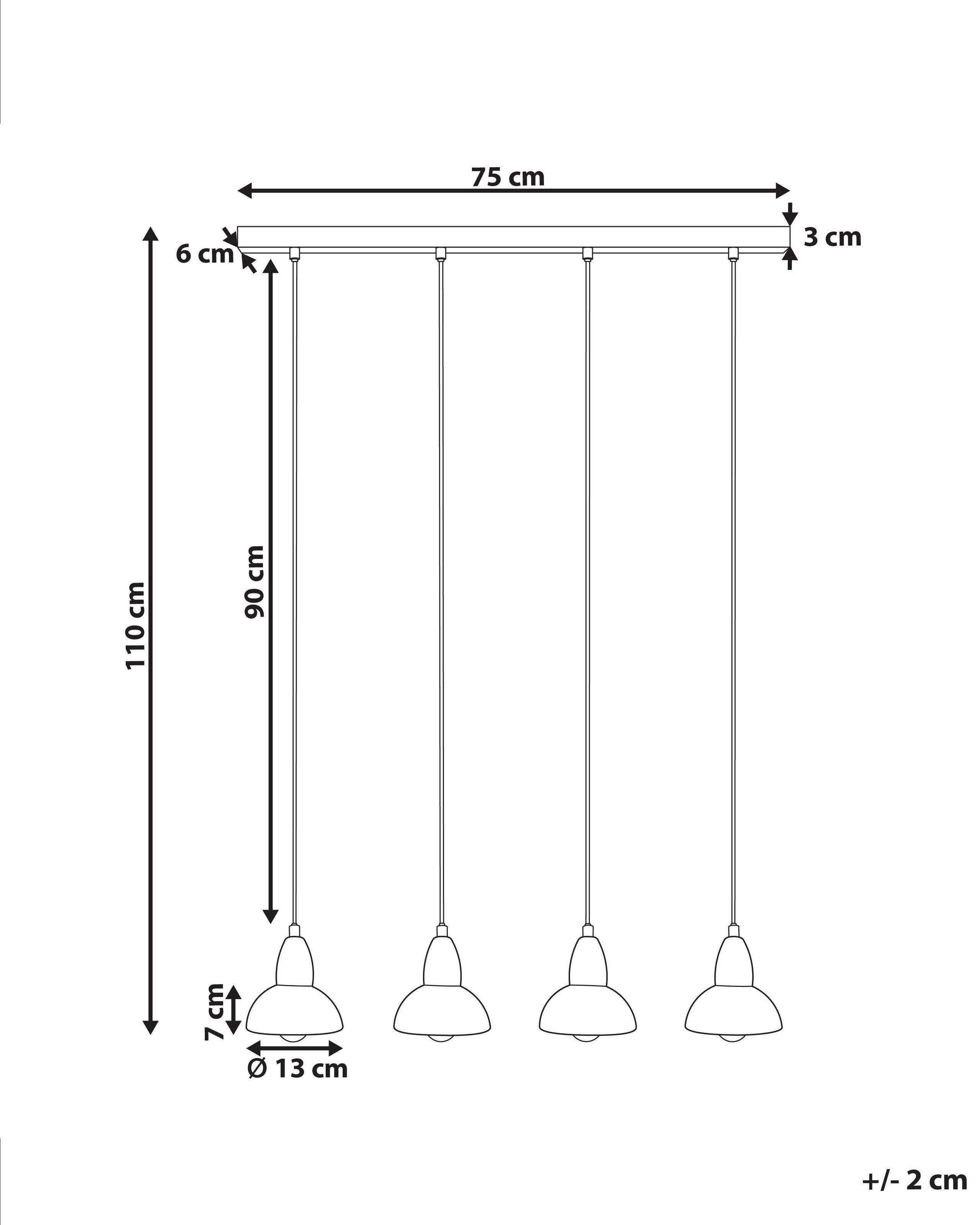 Beliani Lampe suspension en Métal Industriel CASTALY  